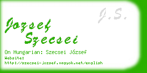 jozsef szecsei business card